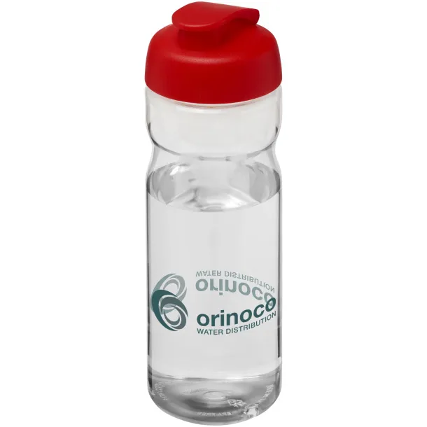 H2O Base® 650 ml flip lid sport bottle - Unbranded White Red