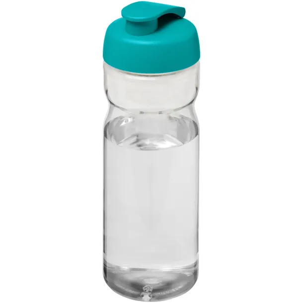 H2O Base® 650 ml flip lid sport bottle - Unbranded White Aqua blue