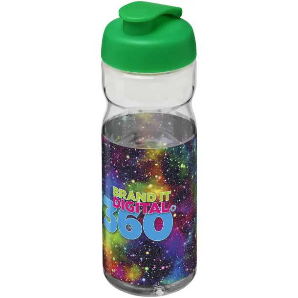 H2O Base® 650 ml flip lid sport bottle - Unbranded White Green