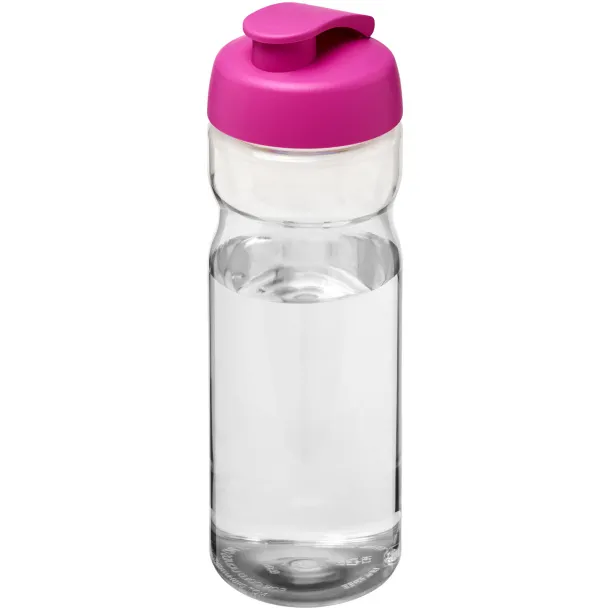 H2O Base® 650 ml flip lid sport bottle - Unbranded White Transparent pink