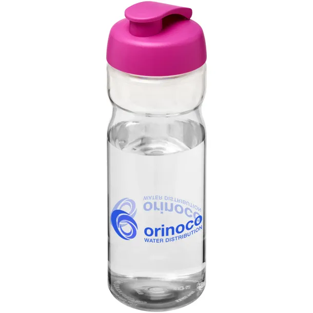 H2O Base® 650 ml flip lid sport bottle - Unbranded White Transparent pink