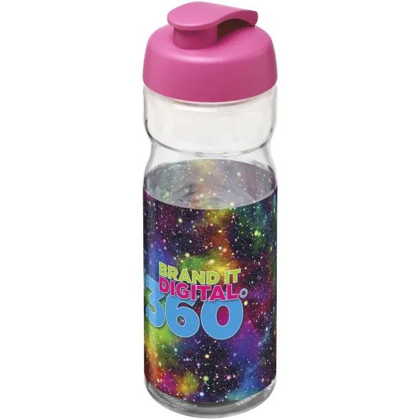 H2O Base® 650 ml flip lid sport bottle - Unbranded White Transparent pink