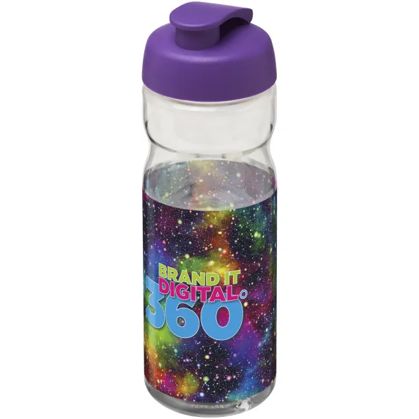 H2O Base® 650 ml flip lid sport bottle - Unbranded White Purple