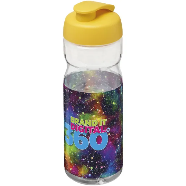 H2O Base® 650 ml flip lid sport bottle - Unbranded White Yellow