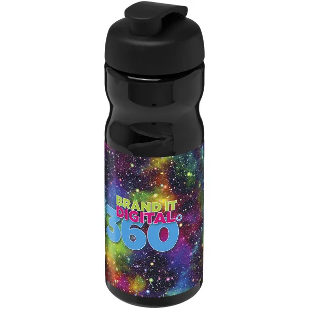 H2O Base® 650 ml flip lid sport bottle - Unbranded Solid black