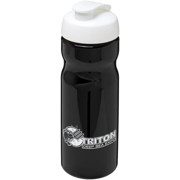 H2O Base® 650 ml flip lid sport bottle Solid black White