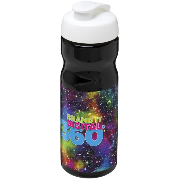 H2O Base® 650 ml flip lid sport bottle Solid black White