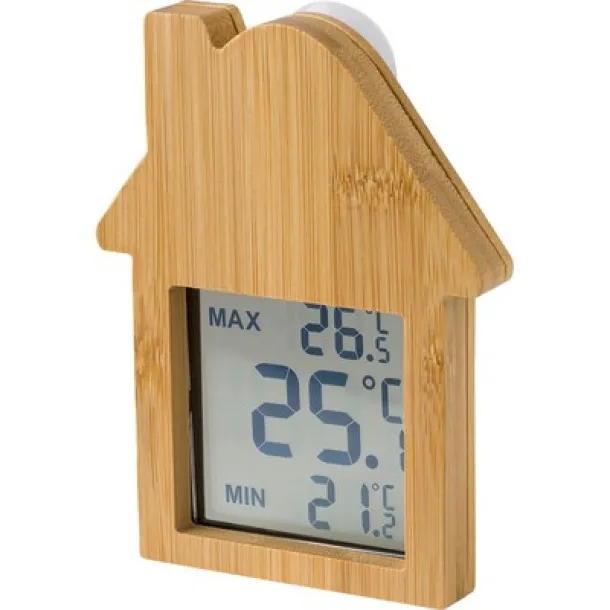  Bamboo weather station "house" brown