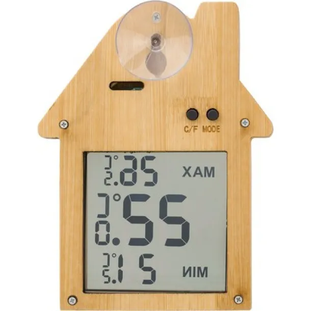  Bamboo weather station "house" brown