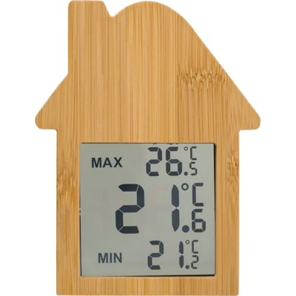  Bamboo weather station "house" brown