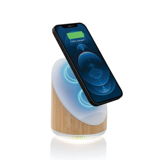 Ovate Ovate bamboo 5W speaker with 15W wireless charger - XD Xclusive Brown 