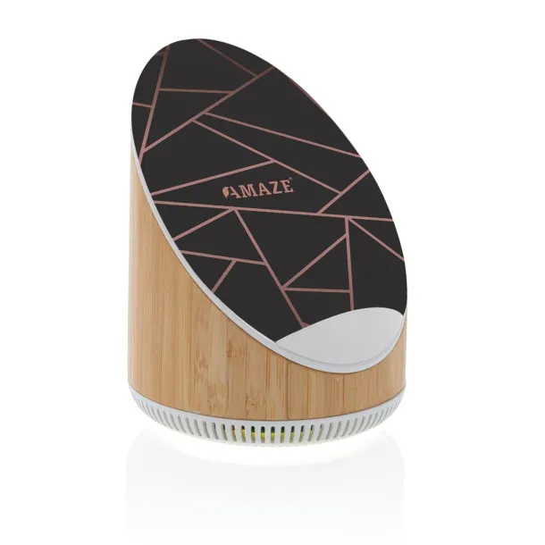 Ovate Ovate bamboo 5W speaker with 15W wireless charger - XD Xclusive Brown 