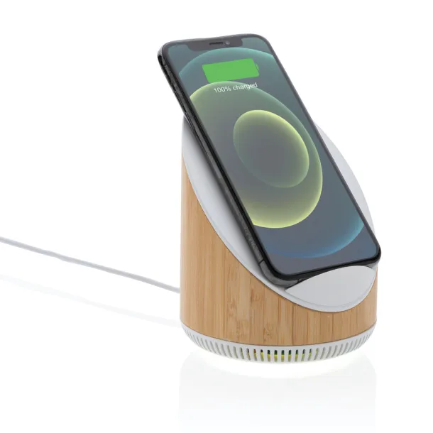 Ovate Ovate bamboo 5W speaker with 15W wireless charger - XD Xclusive Brown 