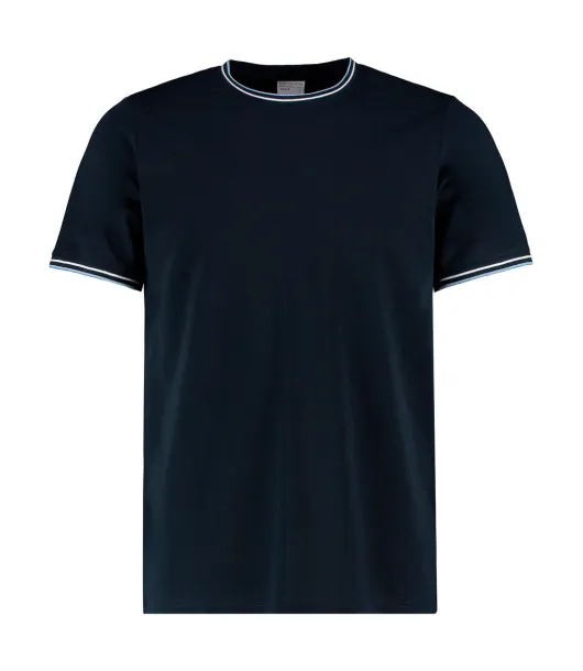  Fashion Fit Tipped Tee - Kustom Kit Navy Bijela