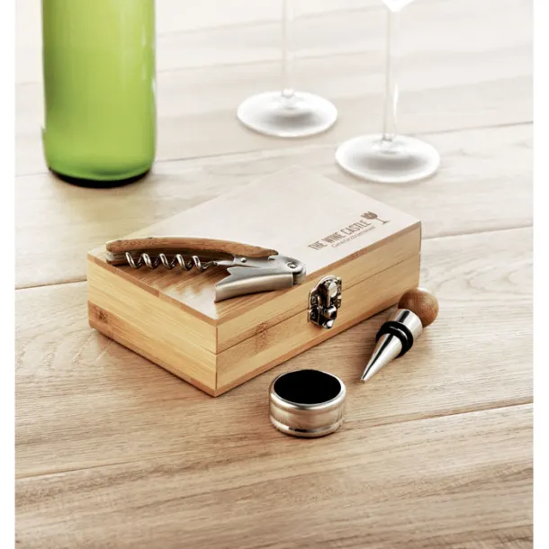 SONOMA Wine set in bamboo box Wood