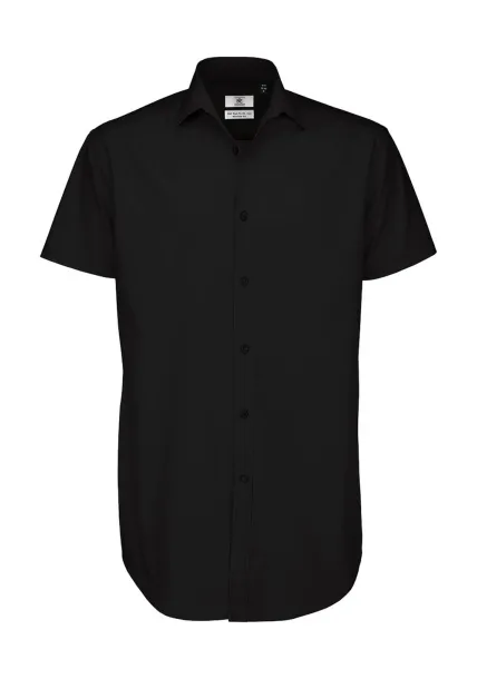  Black Tie SSL/men Poplin Shirt - B&C Black