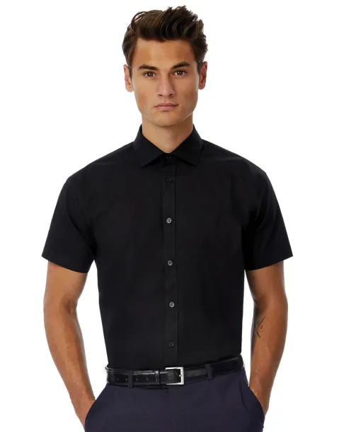  Black Tie SSL/men Poplin Shirt - B&C