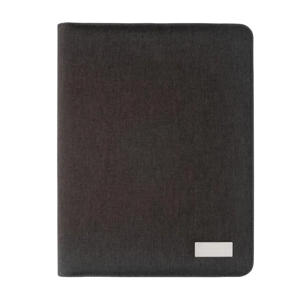  Deluxe tech portfolio with zipper Black
