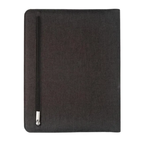  Deluxe tech portfolio with zipper Black