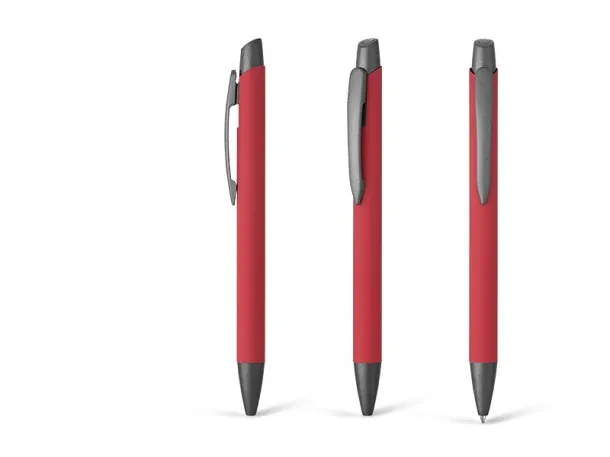  Metal ball pen in metal gift tube Red