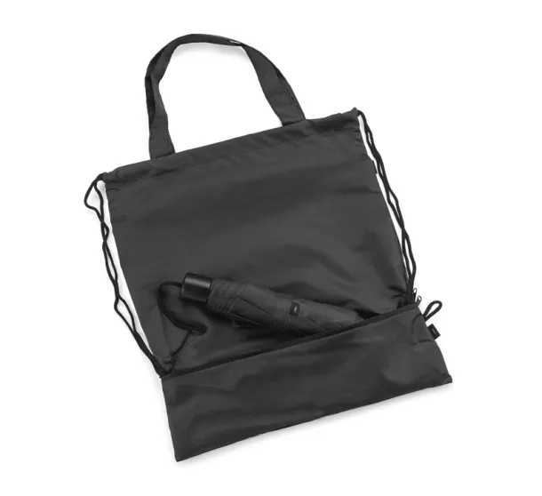 RAINY Drawstring bag with umbrella Crna