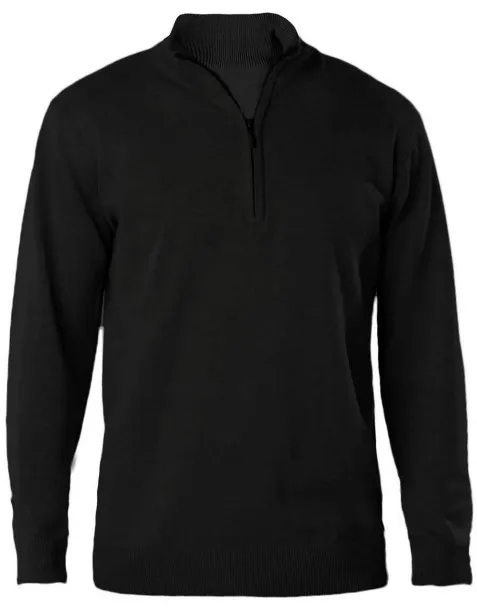  MEN'S ZIP NECK JUMPER - Kariban Black