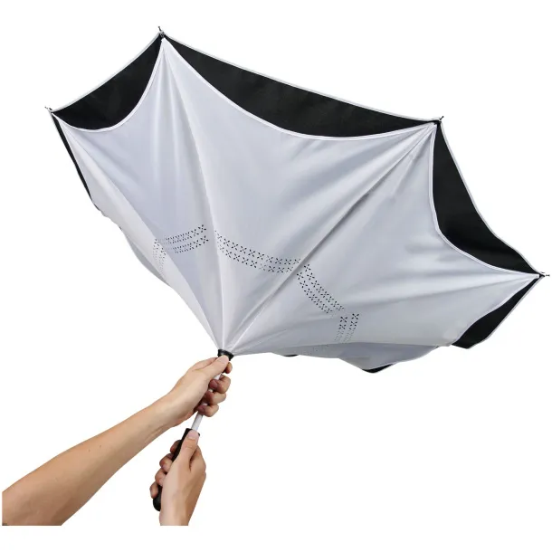 Yoon 23" inversion colourized straight umbrella White Solid black