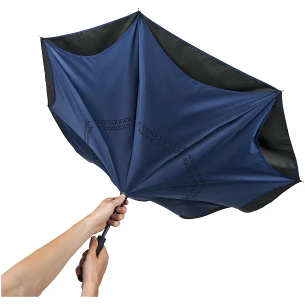 Yoon 23" inversion colourized straight umbrella Navy Solid black