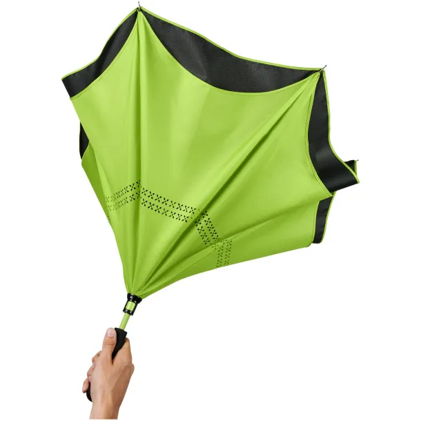Yoon 23" inversion colourized straight umbrella Lime Solid black