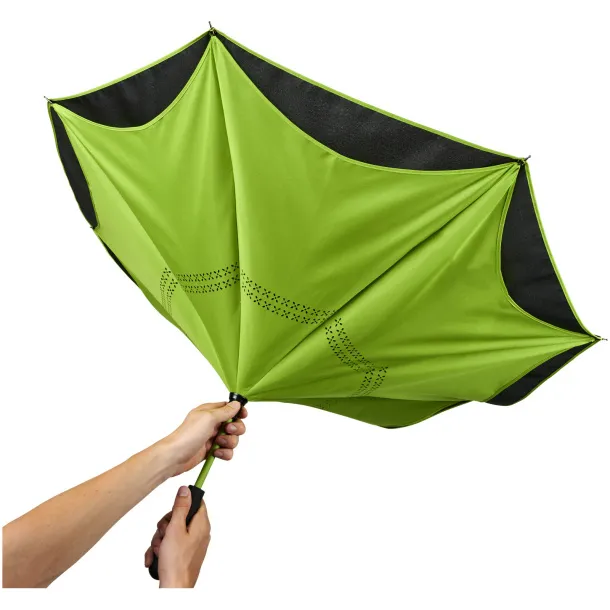 Yoon 23" inversion colourized straight umbrella Lime Solid black