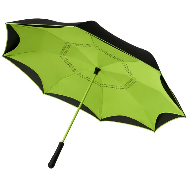 Yoon 23" inversion colourized straight umbrella Lime Solid black