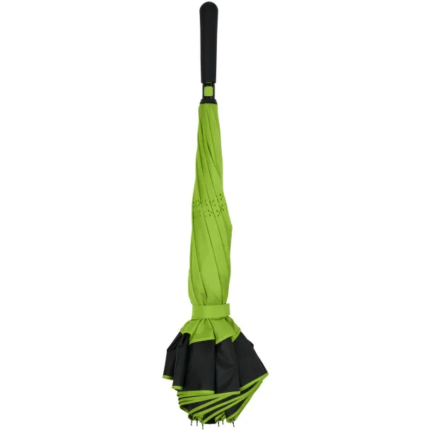 Yoon 23" inversion colourized straight umbrella Lime Solid black