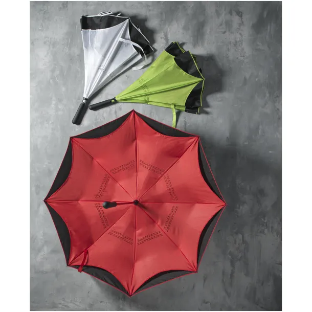 Yoon 23" inversion colourized straight umbrella Lime Solid black