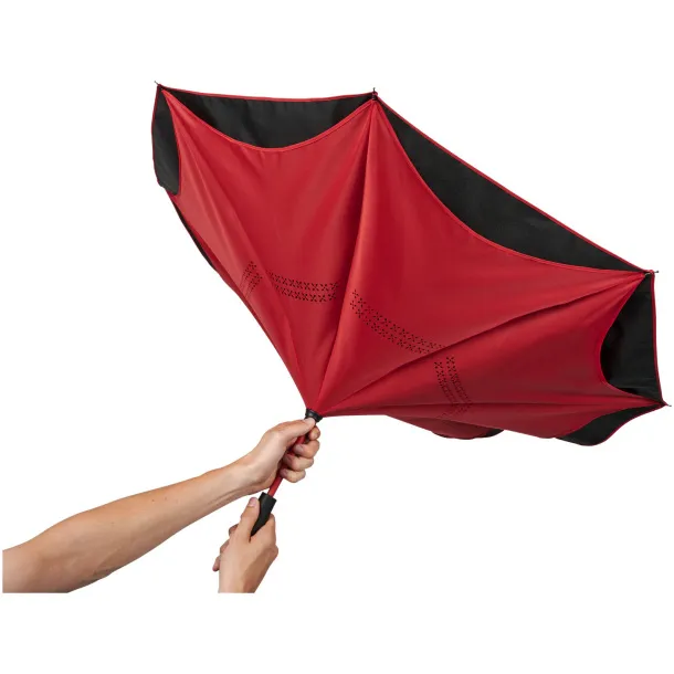 Yoon 23" inversion colourized straight umbrella Red Solid black