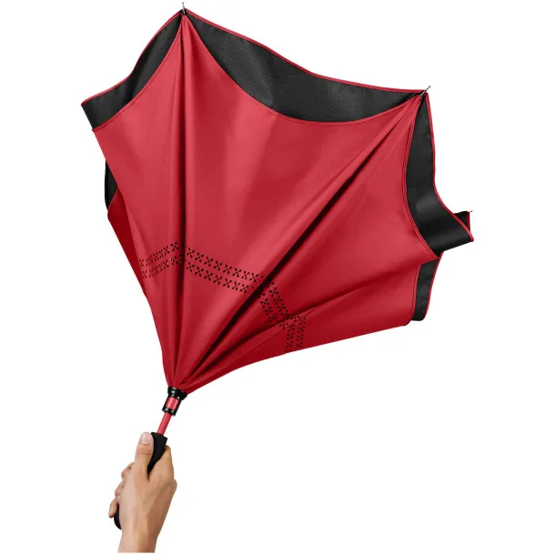 Yoon 23" inversion colourized straight umbrella Red Solid black
