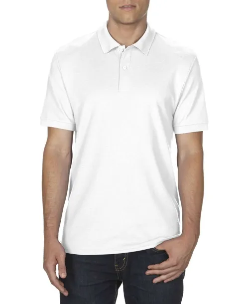  DRYBLEND® ADULT DOUBLE PIQUÉ POLO - Gildan White