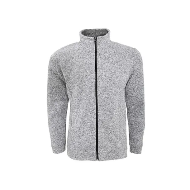 JUMPER Mélange sweatshirt full zipped - EXPLODE Ash gray