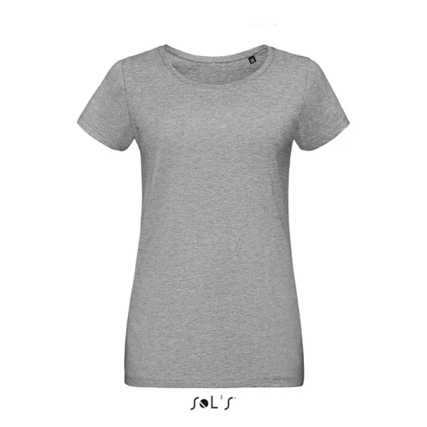  SOL'S MARTIN WOMEN - ROUND-NECK FITTED JERSEY T-SHIRT - SOL'S Grey Melange