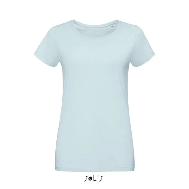  SOL'S MARTIN WOMEN - ROUND-NECK FITTED JERSEY T-SHIRT - SOL'S Creamy Blue