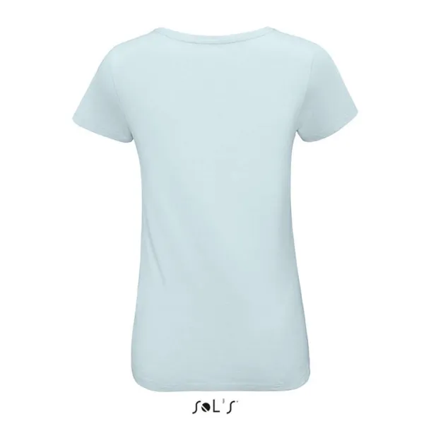  SOL'S MARTIN WOMEN - ROUND-NECK FITTED JERSEY T-SHIRT - SOL'S Creamy Blue