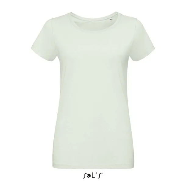  SOL'S MARTIN WOMEN - ROUND-NECK FITTED JERSEY T-SHIRT - SOL'S Creamy Green