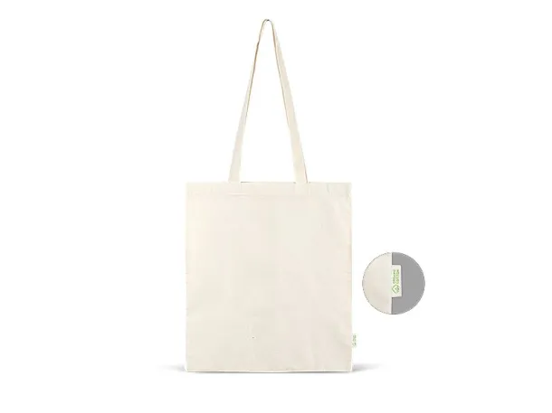 NATURELLA ORGANIC 150 Organic cotton shopping bag 150 g/m2 - BRUNO Cream Bež