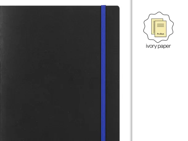 LYON A5 notebook with elastic band - PRO BOOK Royal blue