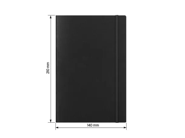 LYON A5 notebook with elastic band - PRO BOOK Black