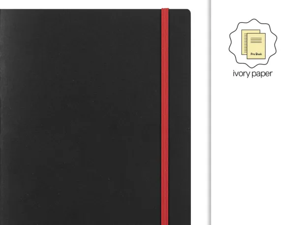 LYON A5 notebook with elastic band - PRO BOOK Red