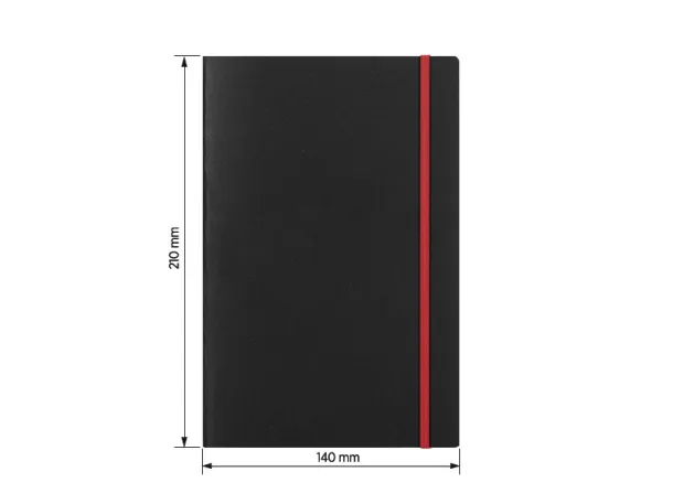 LYON A5 notebook with elastic band - PRO BOOK Red