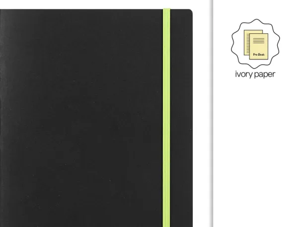 LYON A5 notebook with elastic band - PRO BOOK Kiwi