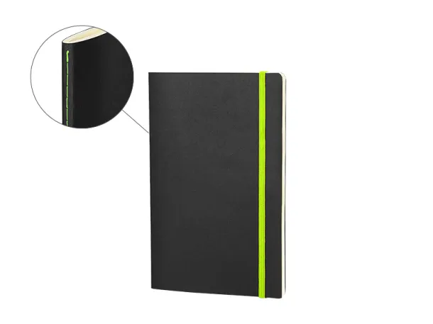 LYON A5 notebook with elastic band - PRO BOOK Kiwi