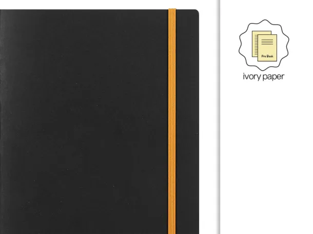 LYON A5 notebook with elastic band - PRO BOOK Orange