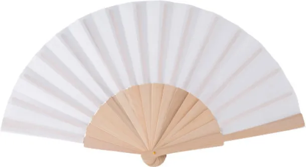 ROSANNE rPET hand held fan off white